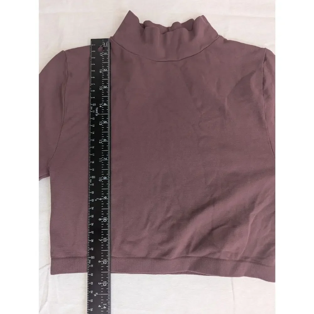 Free People Intimately Free Super Crop Seamless Long Sleeve Mock Neck Top